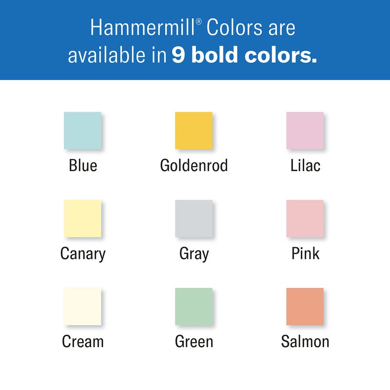 Hammermill Colored Paper, 24 lb Blue Printer Paper, 8.5 x 11-1 Ream (500 Sheets) - Made in the USA, Pastel Paper, 103671R - Image 2